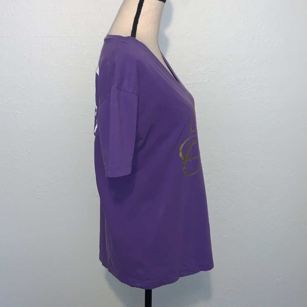 American Apparel Purple Alpha Chi Omega Domestic Violence Awareness Tee Large - Picture 3 of 12